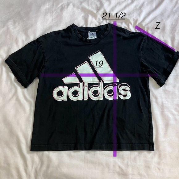 Adidas Black Crop Tee - Picture 6 of 7